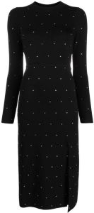 SANDRO Midi-jurk met open rug Zwart