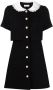 SANDRO Mini-jurk met contrasterende kraag Zwart - Thumbnail 1