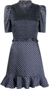 SANDRO Mini-jurk met print Blauw