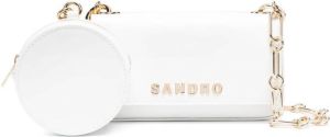 SANDRO Schoudertas met logo Wit