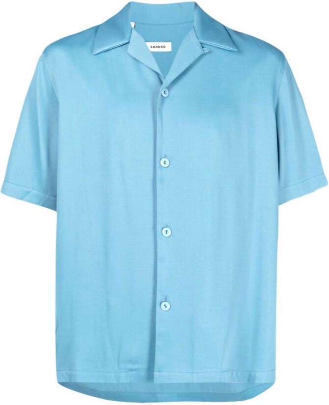 SANDRO Shirt met korte mouwen Blauw