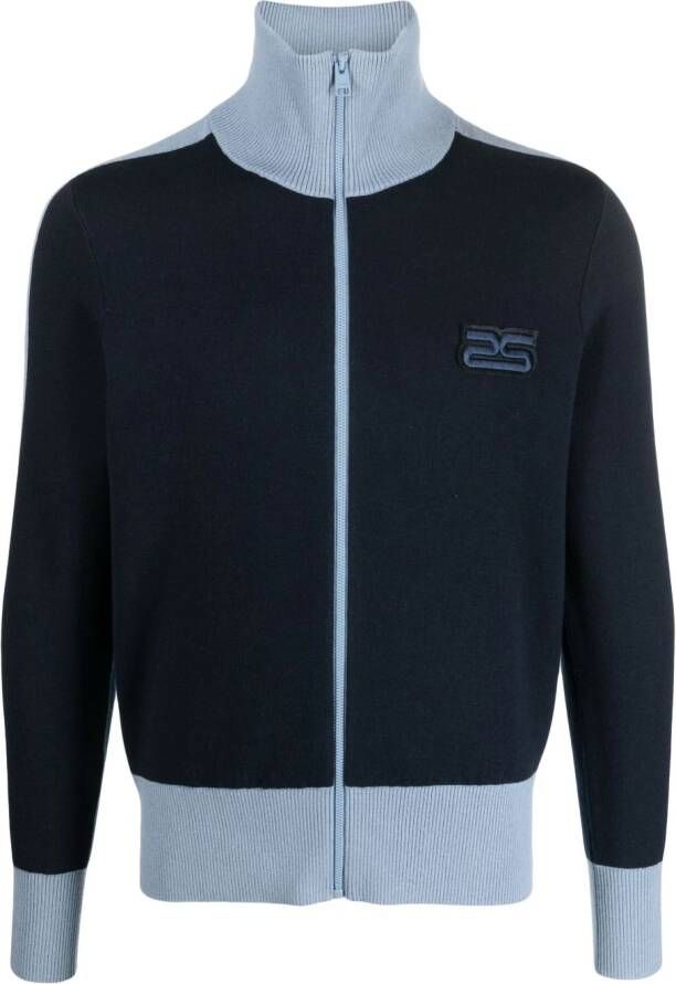 SANDRO Sweater met logopatch Blauw