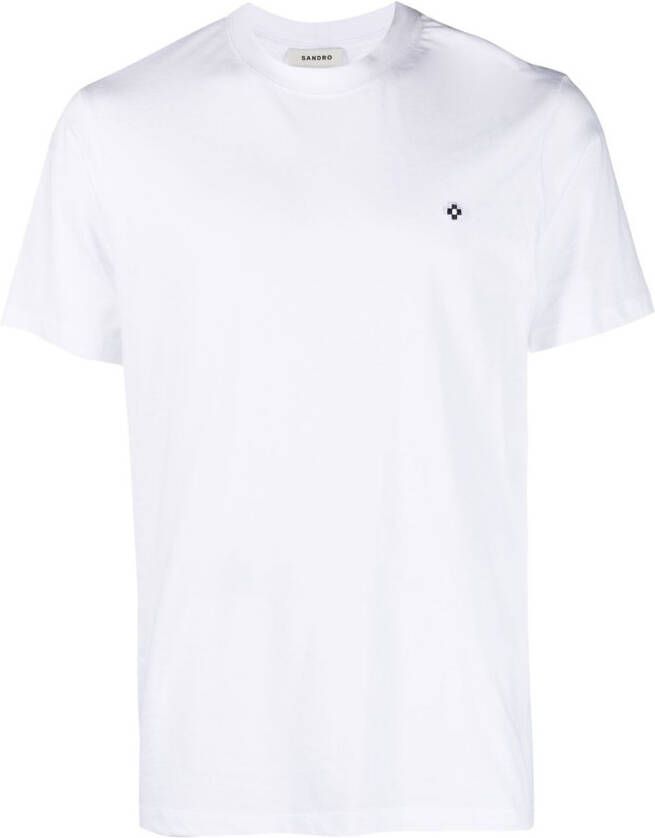 SANDRO T-shirt met borduurwerk Wit