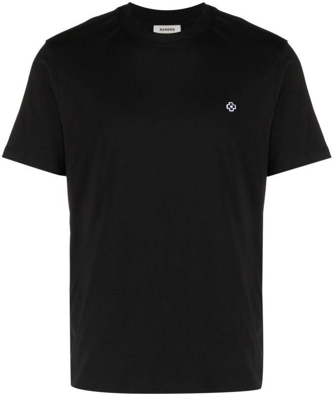 SANDRO T-shirt met borduurwerk Zwart