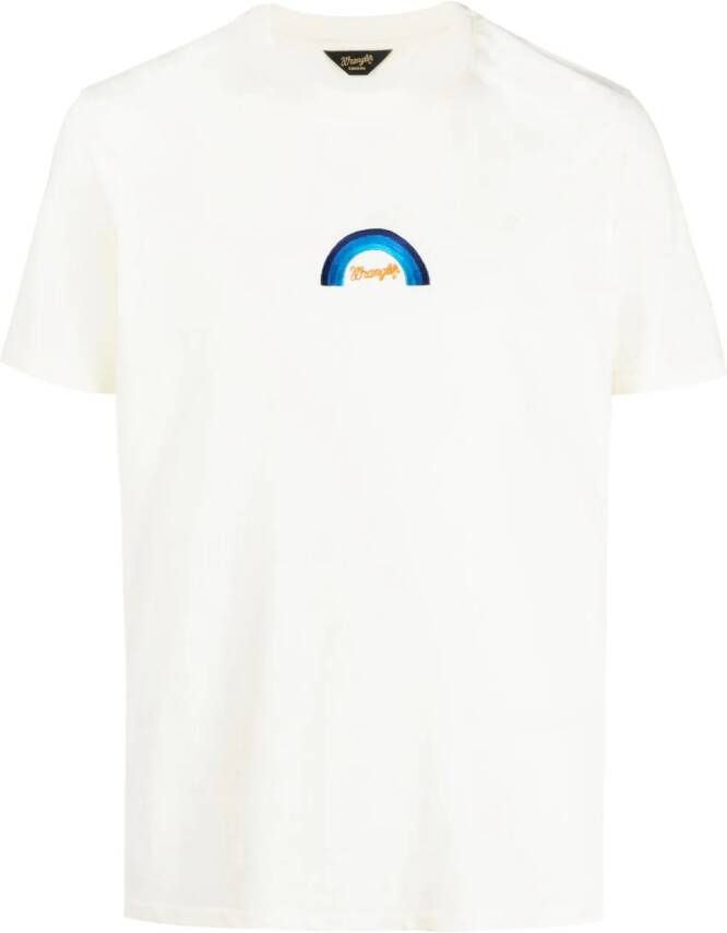 SANDRO T-shirt met geborduurd logo Beige