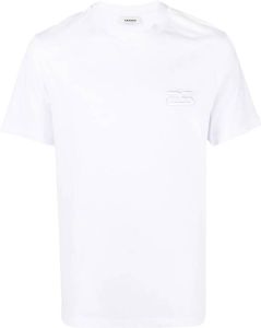 SANDRO T-shirt met geborduurd logo Wit