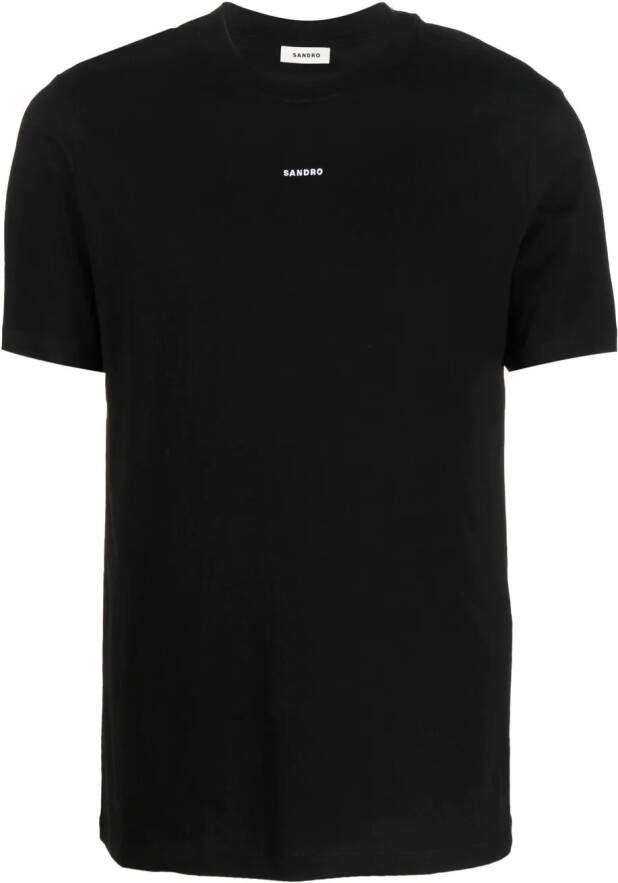 SANDRO T-shirt met logoprint Zwart