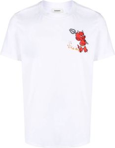 SANDRO T-shirt met print Wit