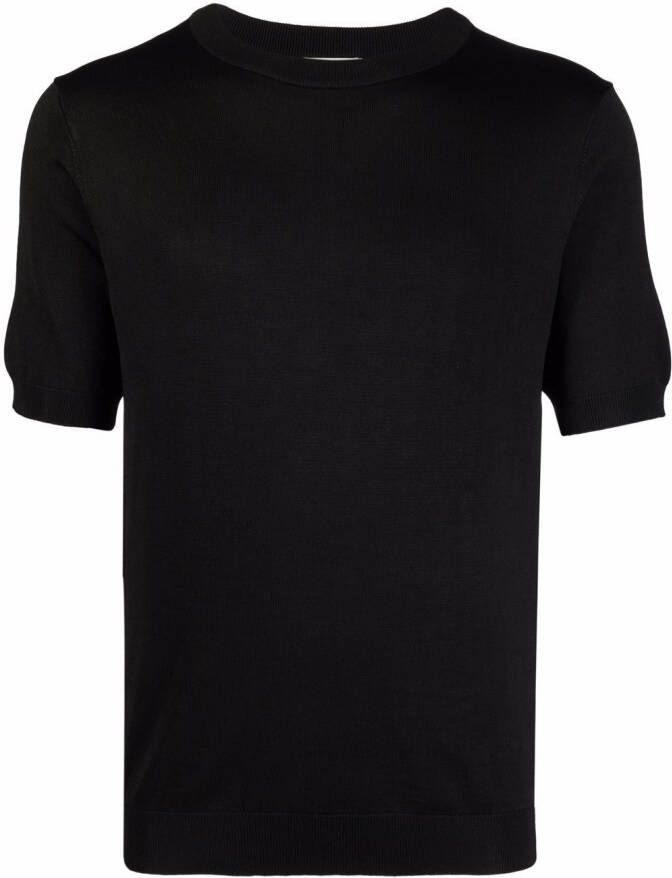 SANDRO T shirt met ronde hals heren acetaat L Zwart