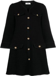 SANDRO Tweed mini-jurk Zwart