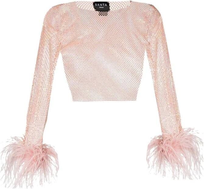 Santa Brands Cropped top Roze