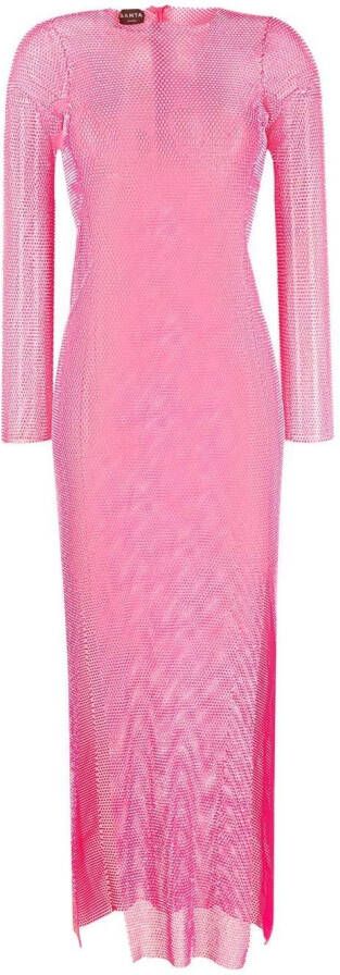 Santa Brands Maxi-jurk verfraaid met strass Roze