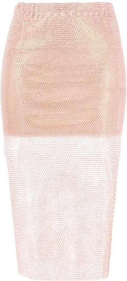 Santa Brands Semi-doorzichtige midi-rok Roze
