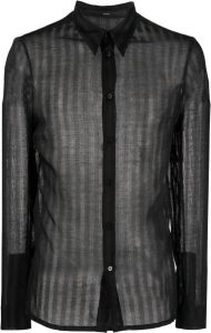 SAPIO Overhemd met tonale streep Zwart