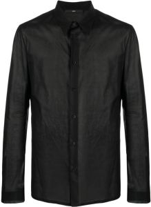 SAPIO Semi-doorzichtig overhemd Zwart