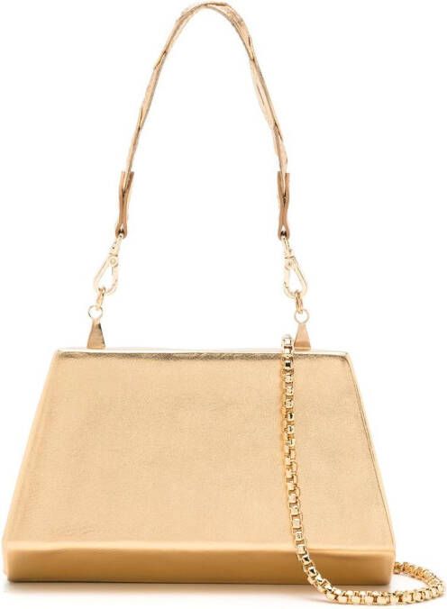 Sarah Chofakian Stella metallic clutch Goud