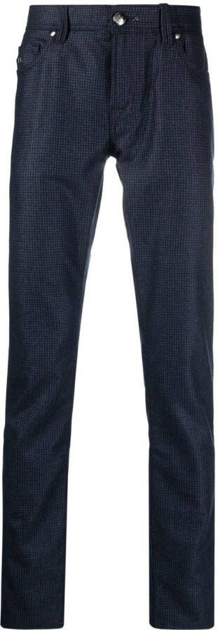 Sartoria Tramarossa Geruite broek Blauw