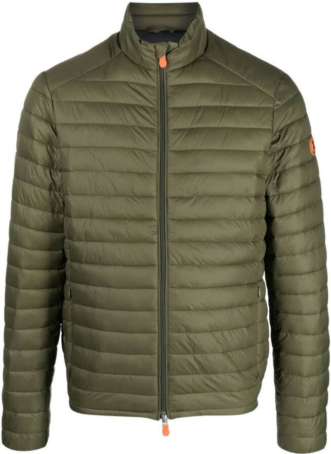 Save The Duck Donsjack met logopatch Groen