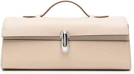 Savette Symmetry canvas clutch Beige
