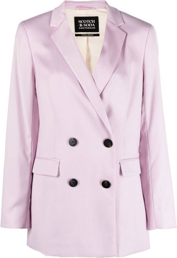 Scotch & Soda Blazer met dubbele rij knopen Roze