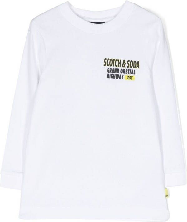 Scotch & Soda T-shirt met logopatch Wit