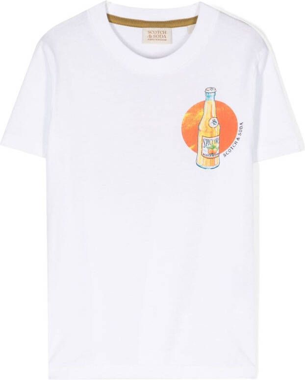 Scotch & Soda T-shirt met grafische print Wit