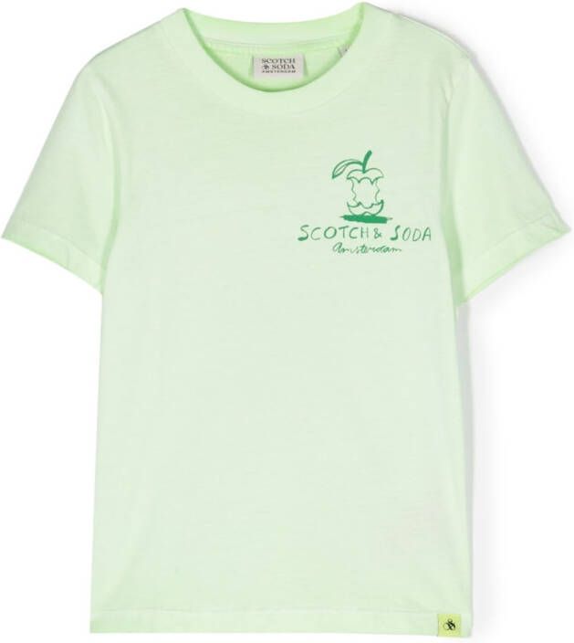 Scotch & Soda T-shirt met logoprint Groen