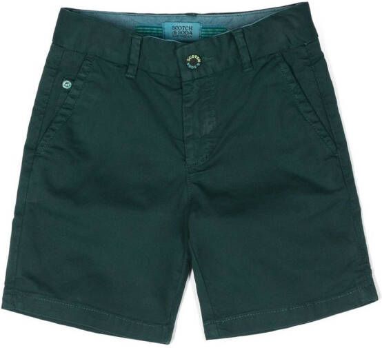 Scotch & Soda Shorts met logopatch Groen