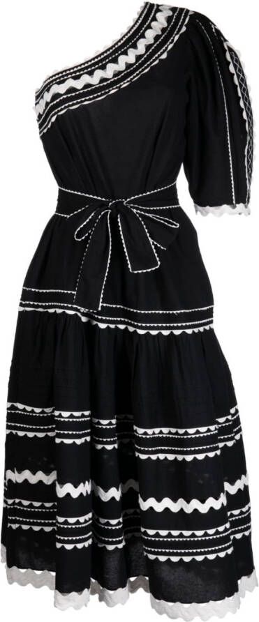 Sea Asymmetrische jurk Zwart