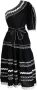 Sea Asymmetrische jurk Zwart - Thumbnail 1