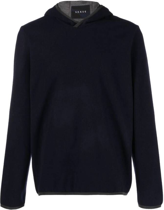 Sease Hoodie met textuur Blauw