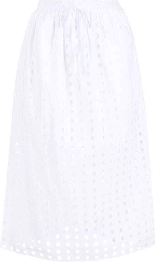 See by Chloé Rok met broderie anglaise Wit