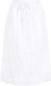 See by Chloé Rok met broderie anglaise Wit