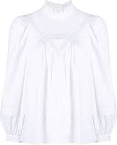 See by Chloé Broderie anglaise blouse Wit