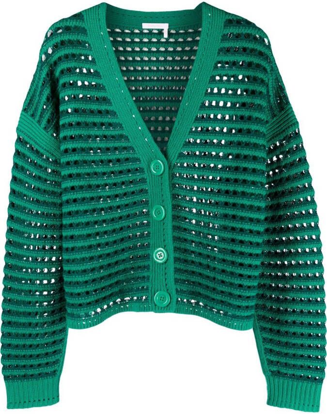 See by Chloé Gebreid vest Groen