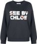 See by Chloé Sweater met logoprint Blauw - Thumbnail 1