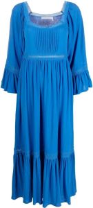See by Chloé Midi-jurk met borduurwerk Blauw