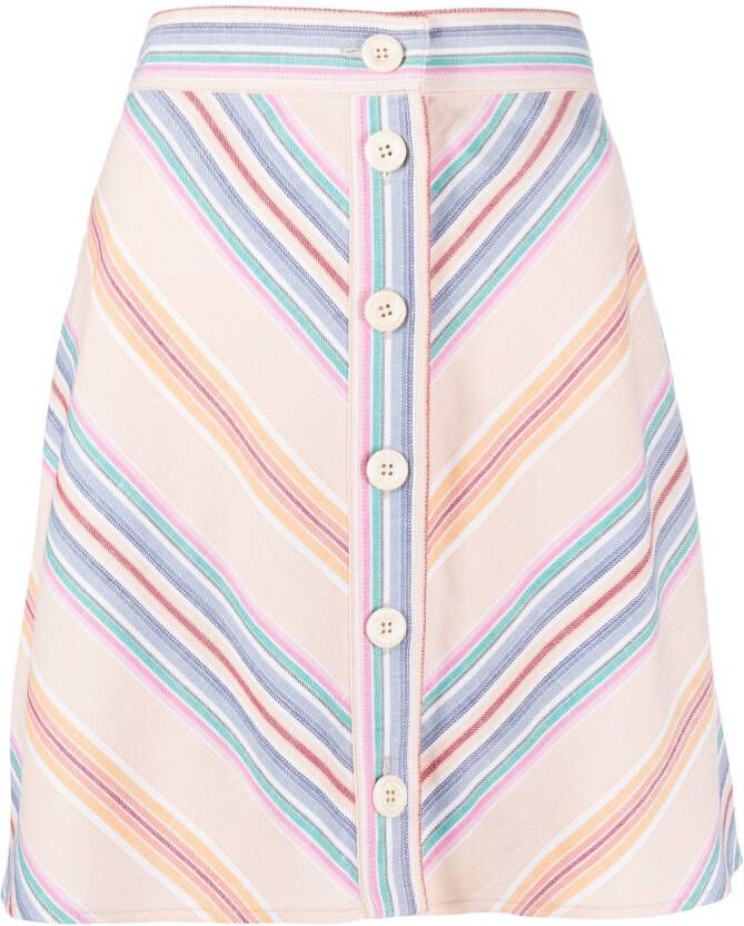 See by Chloé Gestreepte mini-rok Roze