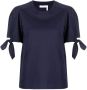 See by Chloé T-shirt met gestrikte mouwen Blauw - Thumbnail 1