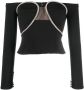 Self-Portrait Tanktop verfraaid met kristallen Zwart - Thumbnail 1