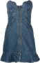 Self-Portrait Denim mini-jurk Blauw - Thumbnail 1