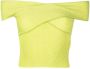 Self-Portrait Off-shoulder top Groen - Thumbnail 1