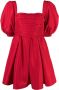 Self-Portrait Mini-jurk met pofmouwen Rood - Thumbnail 1