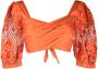 Self-Portrait Cropped top Oranje - Thumbnail 1