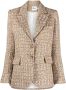 Self-Portrait Geruite blazer Geel - Thumbnail 1