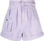 Self-Portrait Shorts met ceintuur Paars - Thumbnail 1