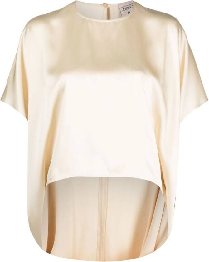 Semicouture Asymmetrische blouse Beige