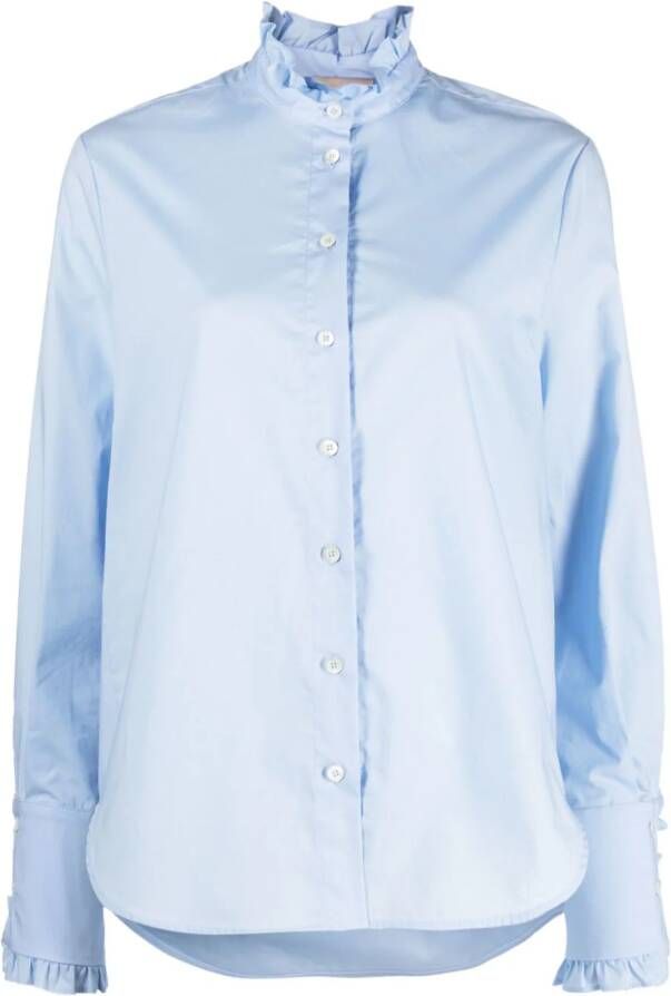 Semicouture Blouse met ruches Blauw