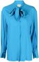 Semicouture Blouse met strik Blauw - Thumbnail 1
