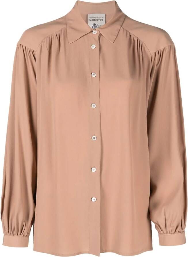 Semicouture Button-down blouse Beige